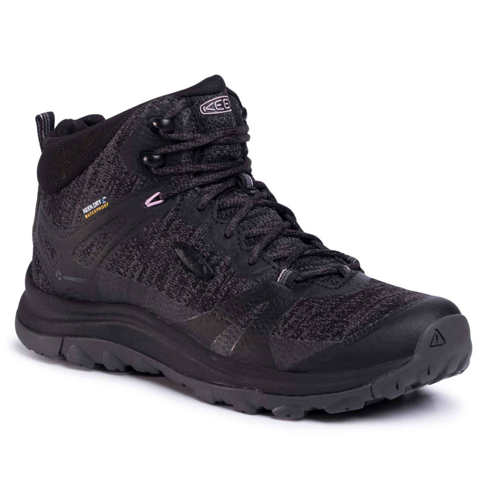 Keen Terradora II Mid Synthetic Textile Women's Hiking Boots#color_black magnet