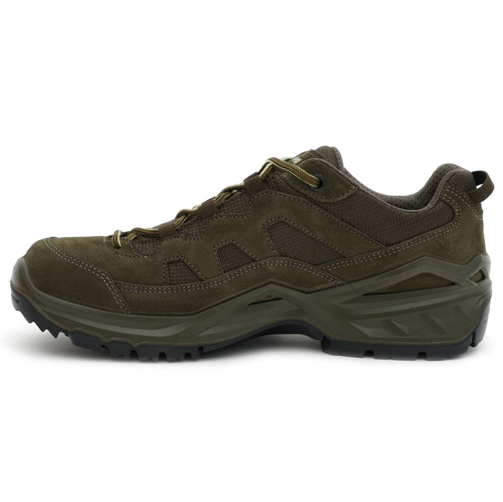 Lowa Sirkos Evo GTX LO Suede Leather Men's Hiking Shoes#color_olive avocado