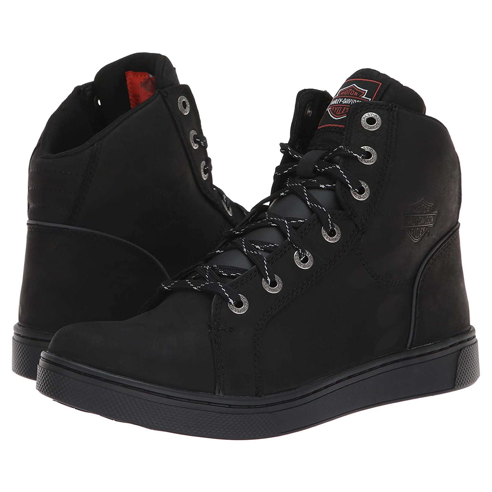 Harley Davidson Watkins Full Grain Leather Men's Riding Boots#color_black