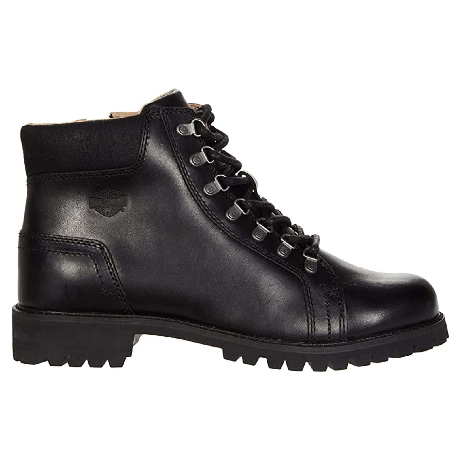 Harley Davidson Weldon 5" Scratch Full Grain Leather Men's Riding Boots#color_black