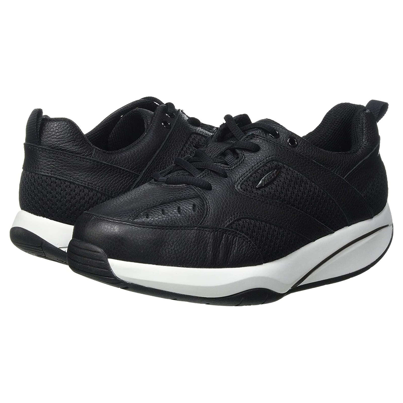 MBT Anataka DX Nappa Suede Leather & Mesh Women's Low-Top Trainers#color_black