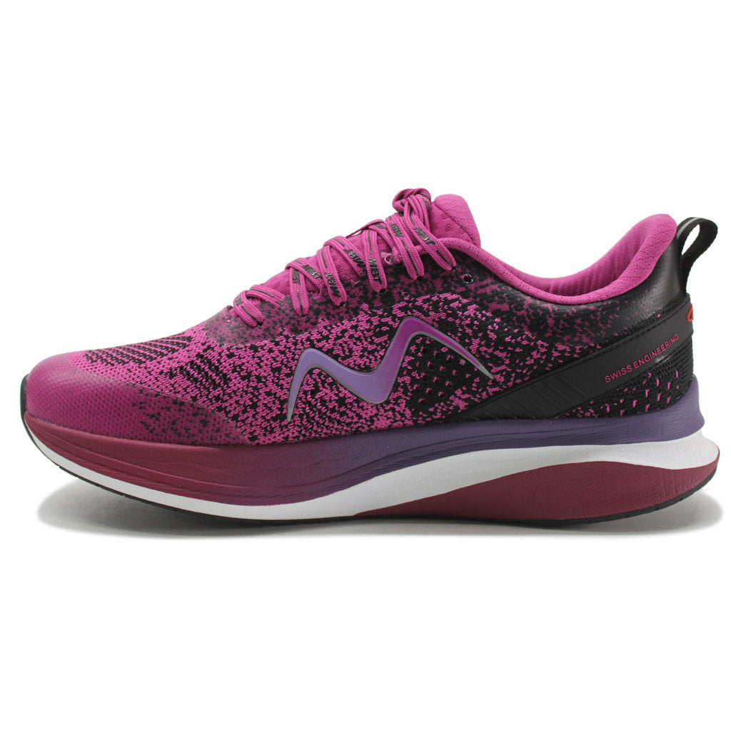 MBT Huracan 3000 Fly Knit Mesh Women's Low-Top Trainers#color_black orchid flower