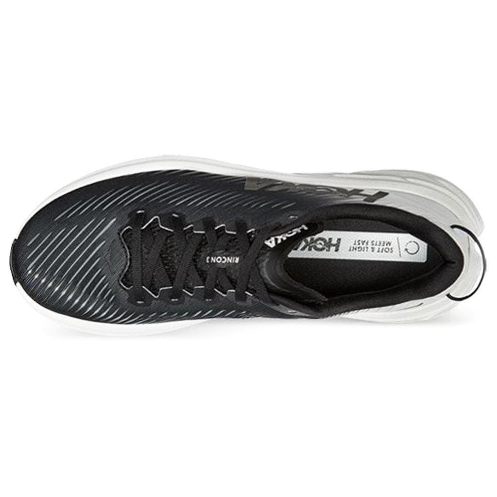 Hoka One One Rincon 3 Mesh Men's Low-Top Road Running Trainers#color_black white