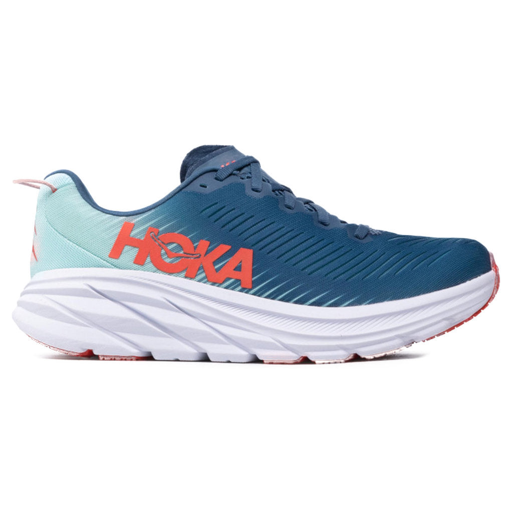 Hoka One One Rincon 3 Mesh Men's Low-Top Road Running Trainers#color_real teal eggshell blue