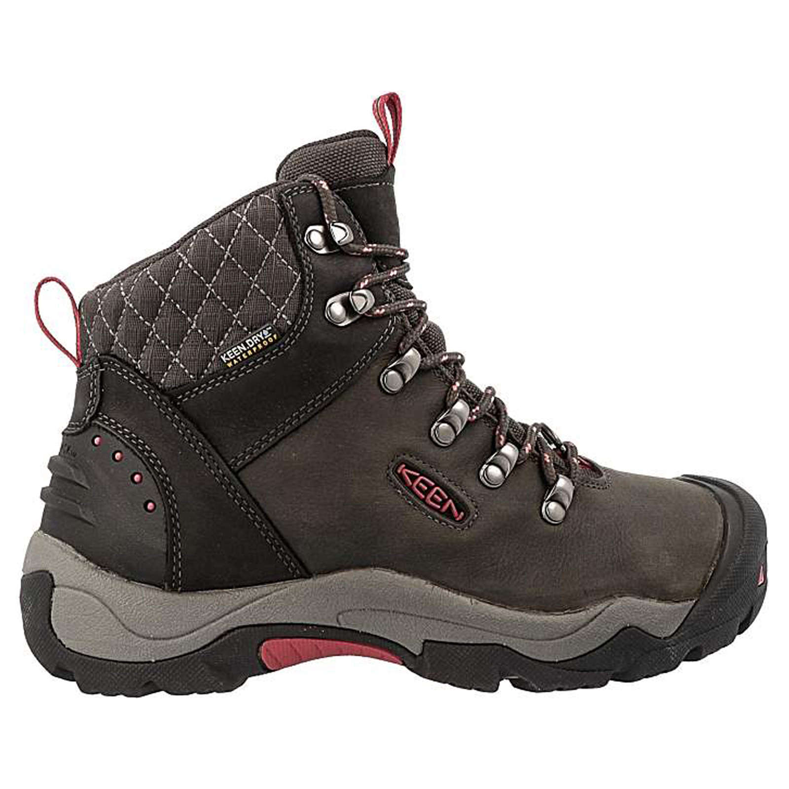 Keen Revel III Waterproof Leather Women's Winter Hiking Boots#color_black rose