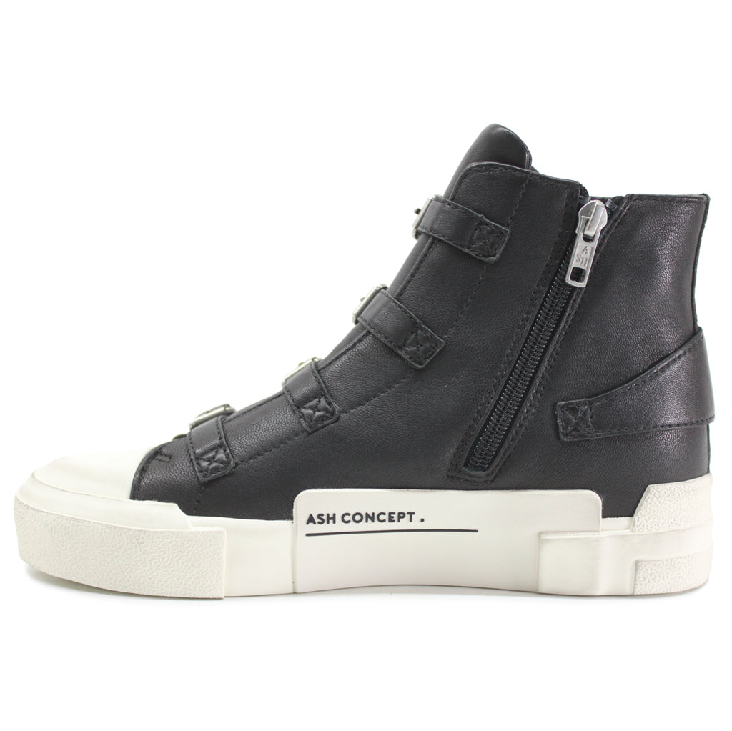 Ash Gang Nappa Leather Women's High-Top Trainers#color_black black