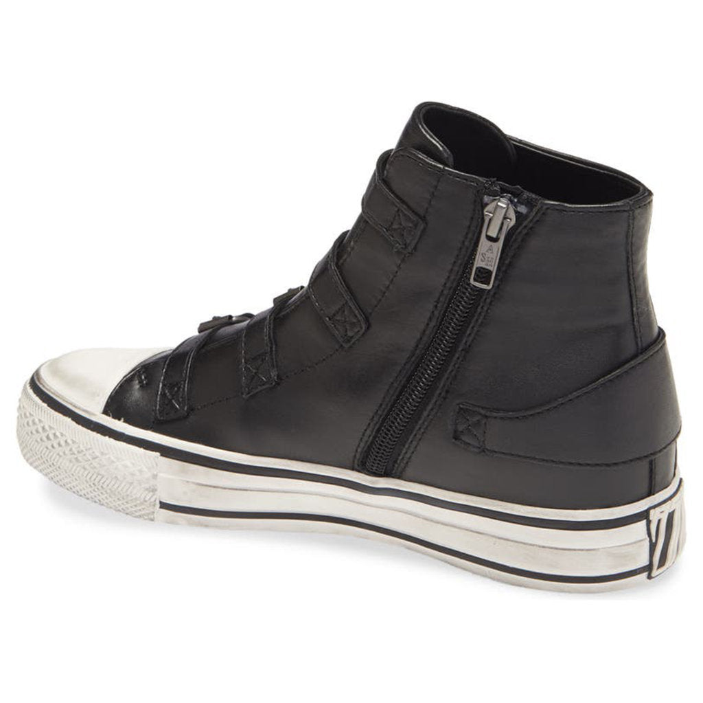 Ash Virgin Nappa Leather Women's High-Top Trainers#color_black