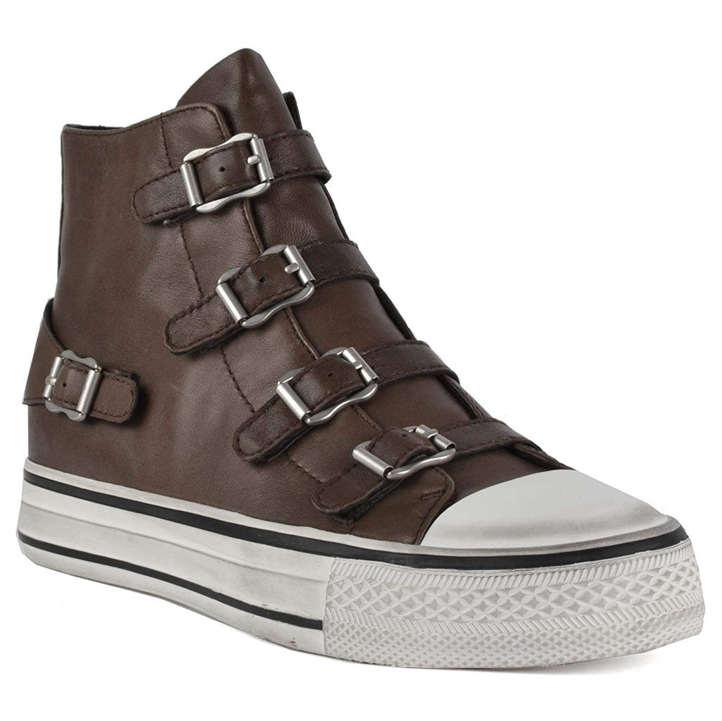 Ash Virgin Nappa Leather Women's High-Top Trainers#color_fango