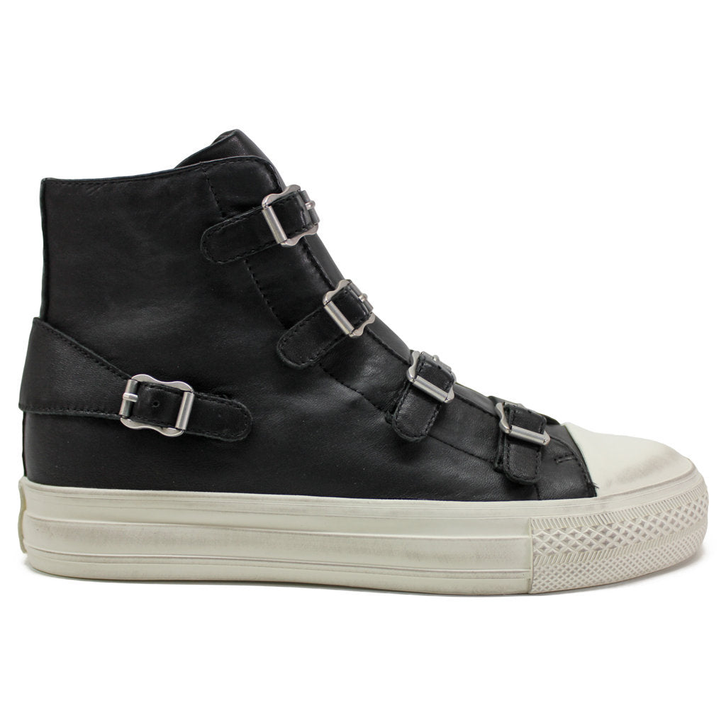 Ash Virgin Nappa Leather Women's High-Top Trainers#color_black white