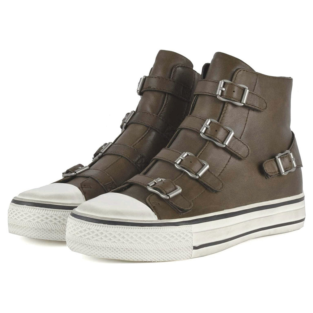 Ash Virgin Nappa Leather Women's High-Top Trainers#color_topo
