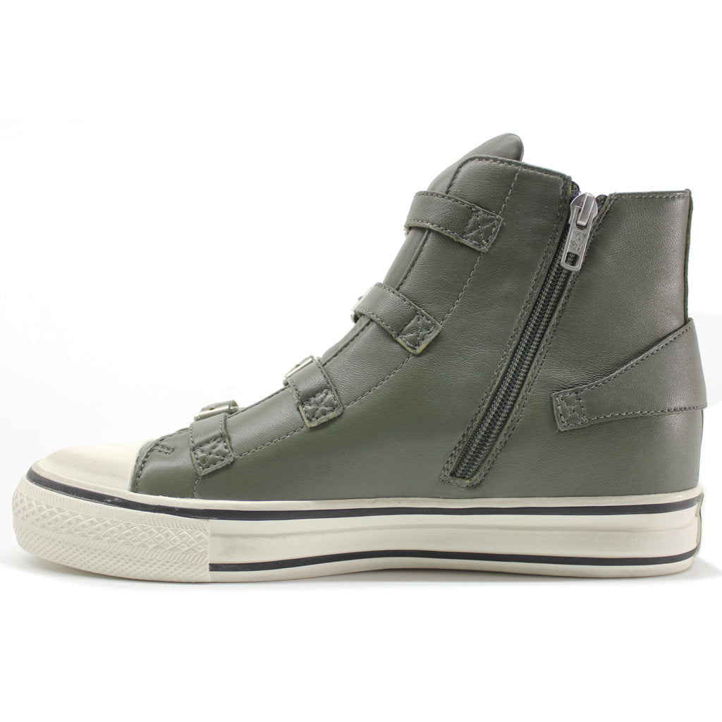 Ash Virgin Nappa Leather Women's High-Top Trainers#color_leaf