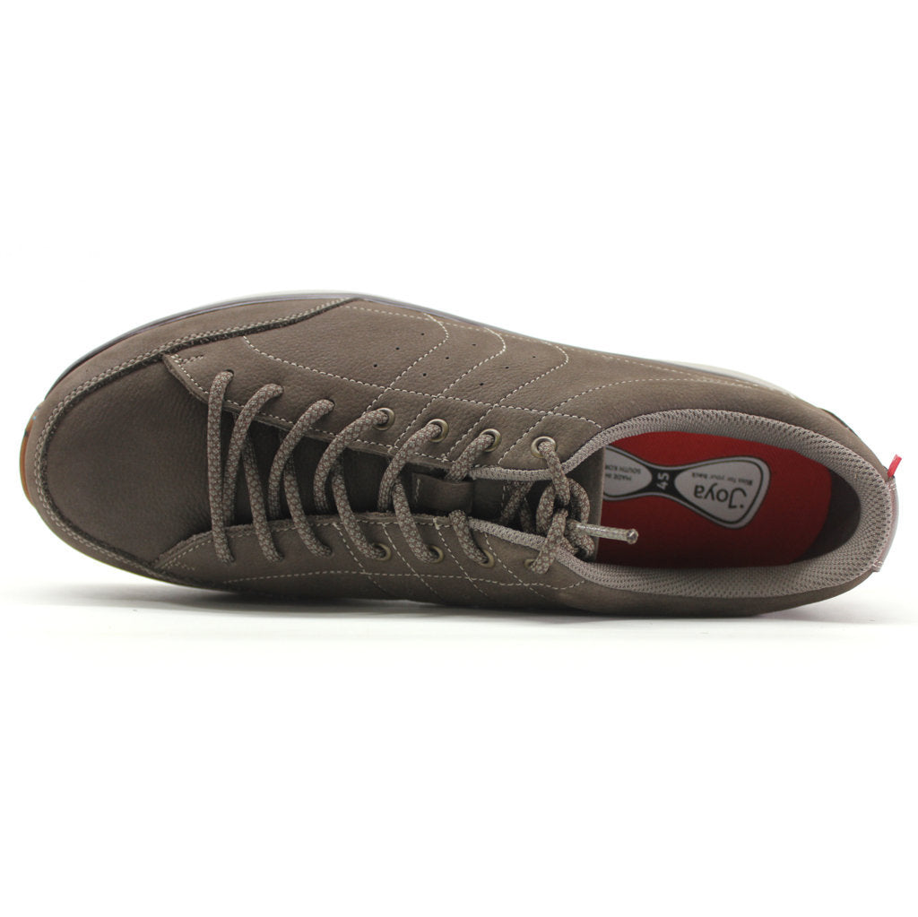 Joya Moscow Nubuck Leather Men's Extra Wide Trainers#color_brown ii