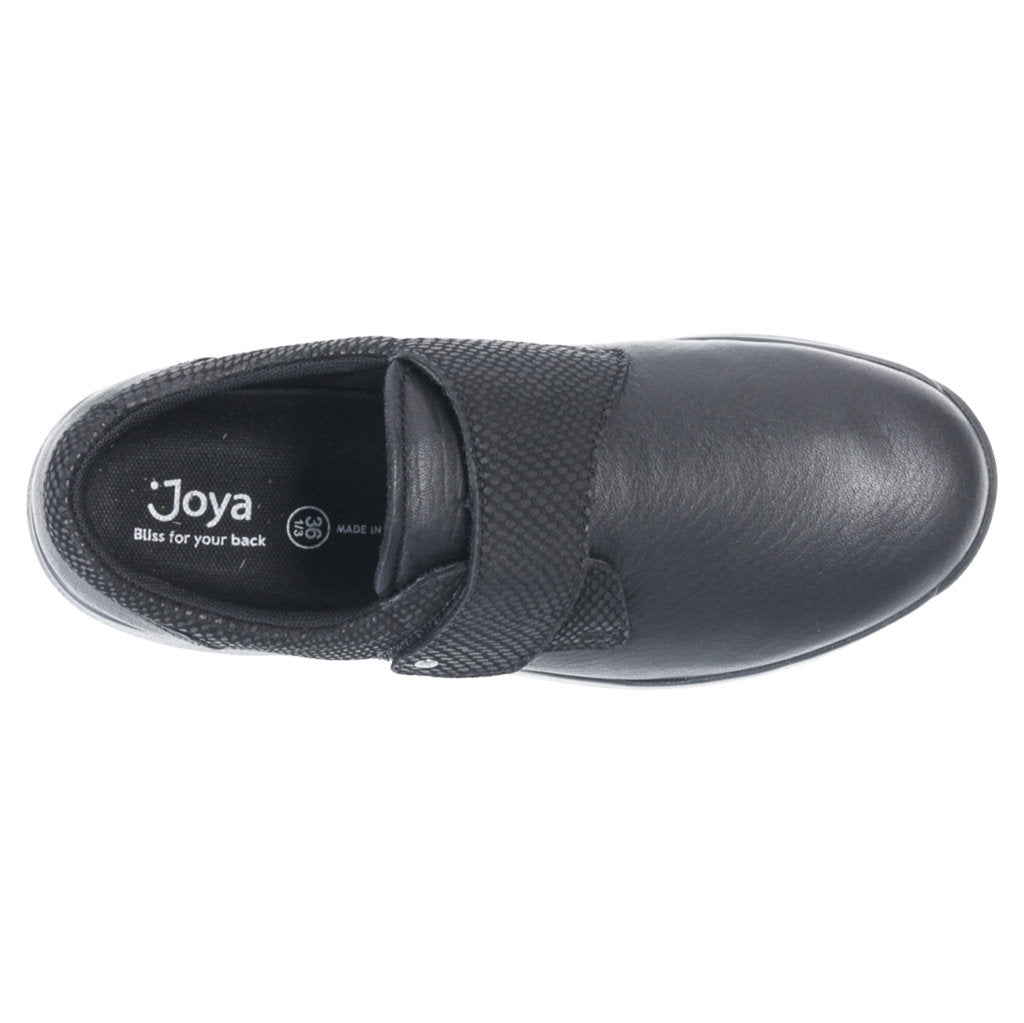 Joya Relax II Full Grain Leather Women's Wide Slip-On Shoes#color_black