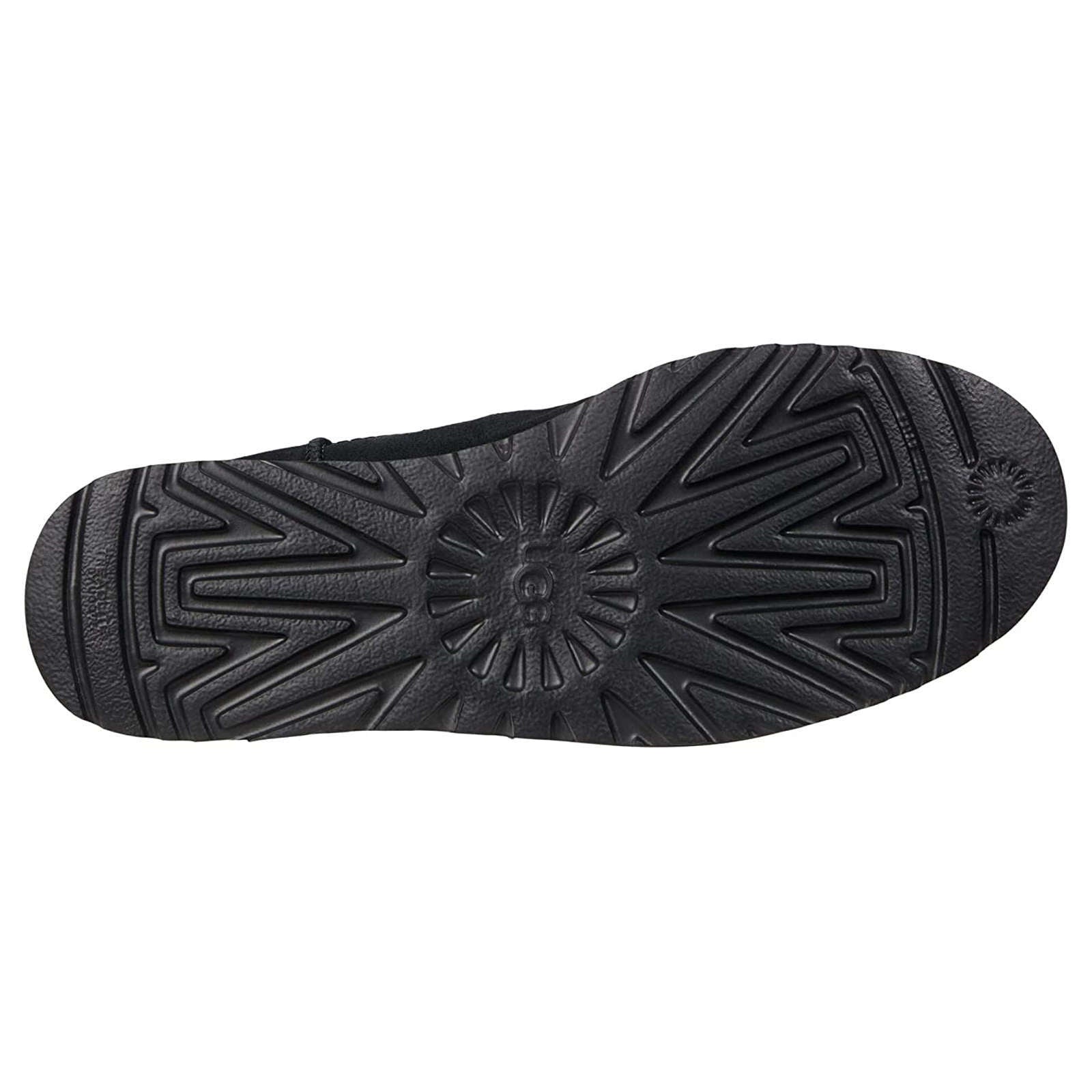 UGG Classic Short Logo Zip Suede Women's Winter Boots#color_black