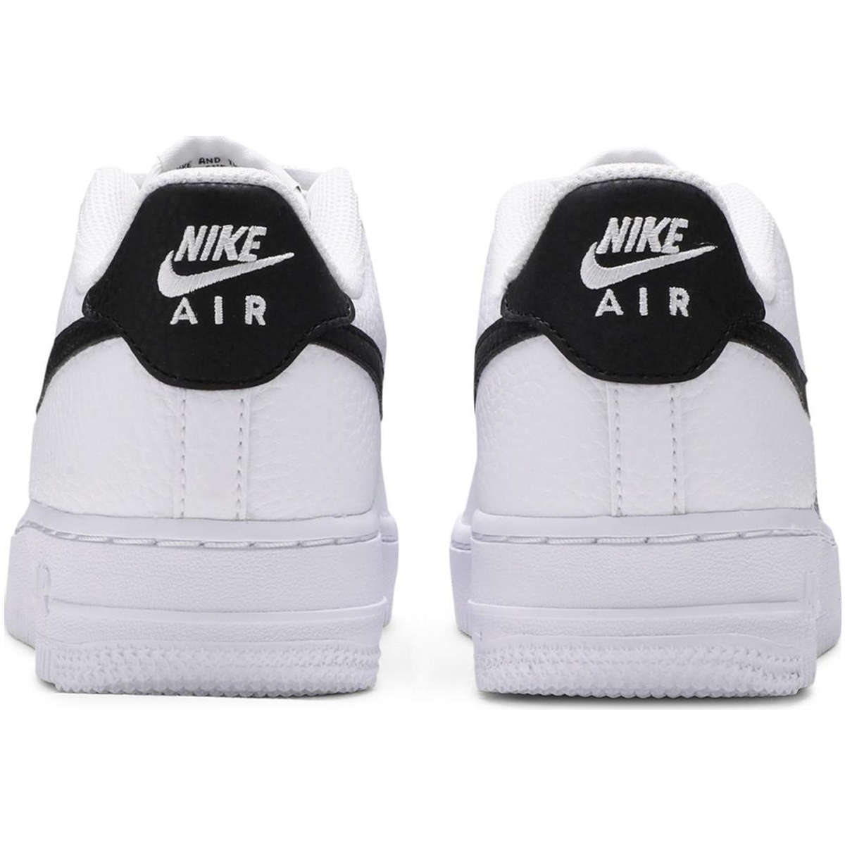Nike Air Force 1 GS Leather Youth Trainers#color_white black