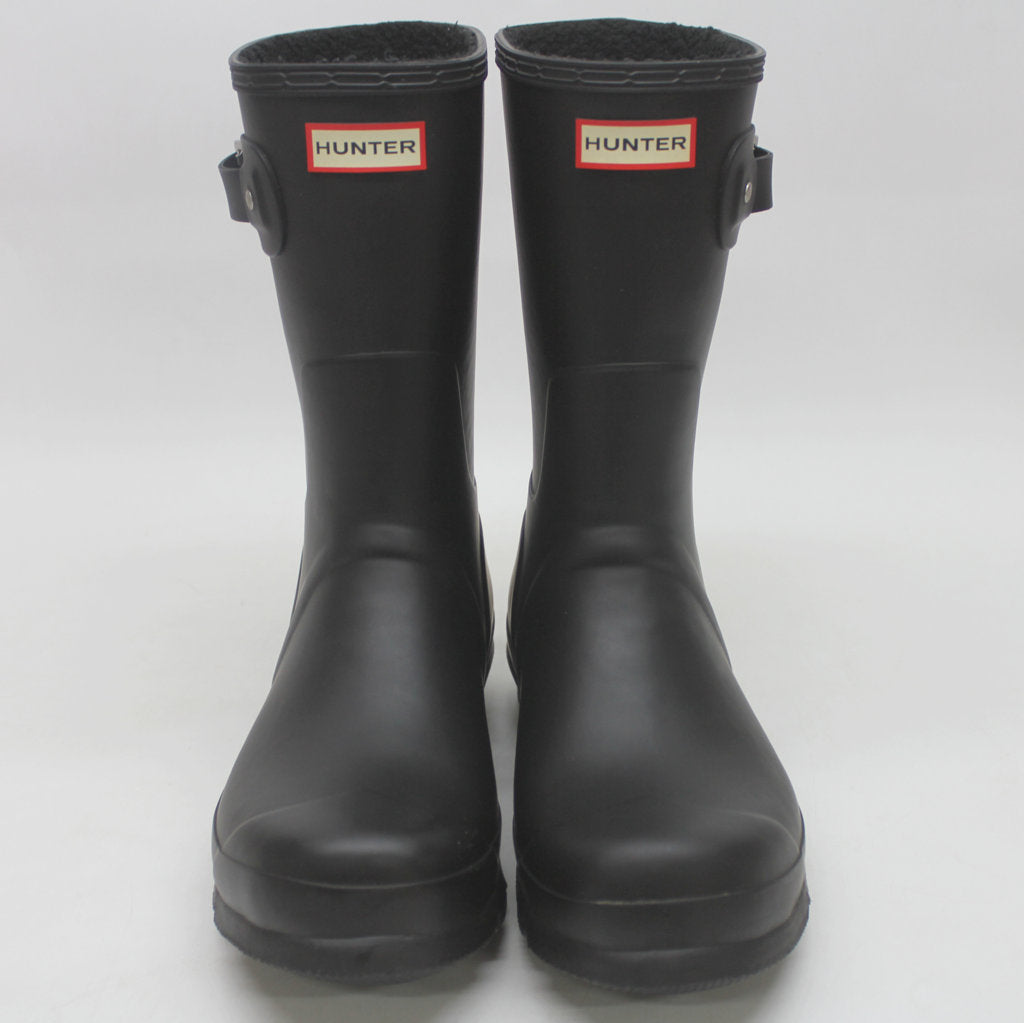 Hunter Mens Boots Original Insulated Short Casual Wellington Buckle Rubber - UK 11