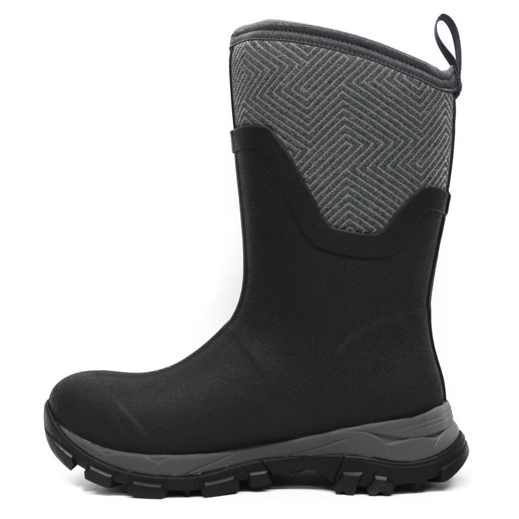 Muck Arctic Ice AGAT Mid Synthetic Textile Womens Boots#color_black grey