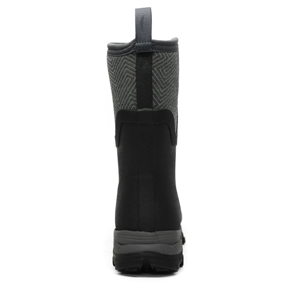 Muck Arctic Ice AGAT Mid Synthetic Textile Womens Boots#color_black grey