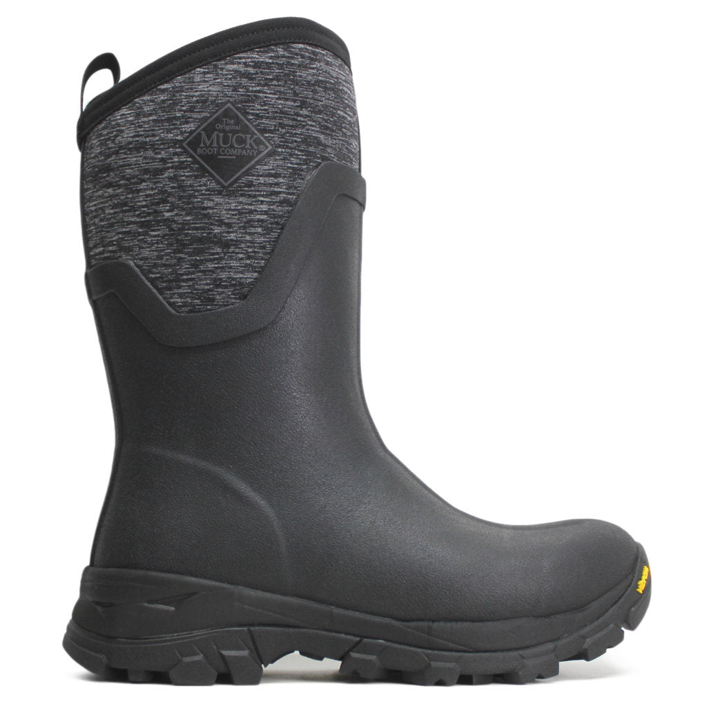 Muck Arctic Ice AGAT Mid Synthetic Textile Womens Boots#color_black jersey heather