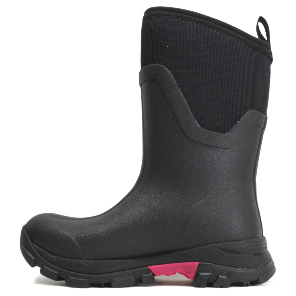 Muck Arctic Ice AGAT Mid Synthetic Textile Womens Boots#color_black hot pink