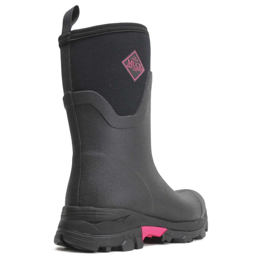 Muck Arctic Ice AGAT Mid Synthetic Textile Womens Boots#color_black hot pink