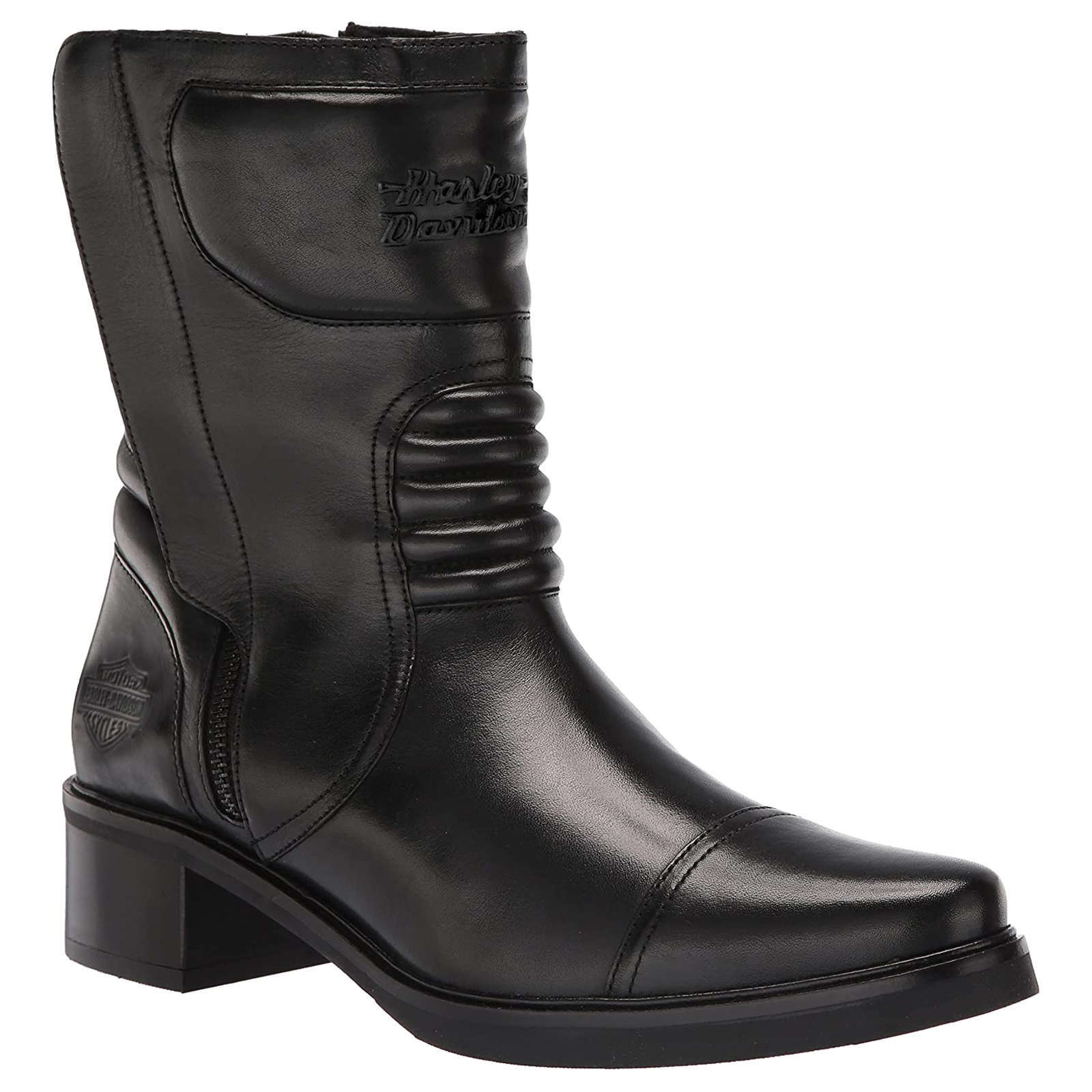 Harley Davidson Jerilyn Full Grain Leather Women's Riding Boots#color_black