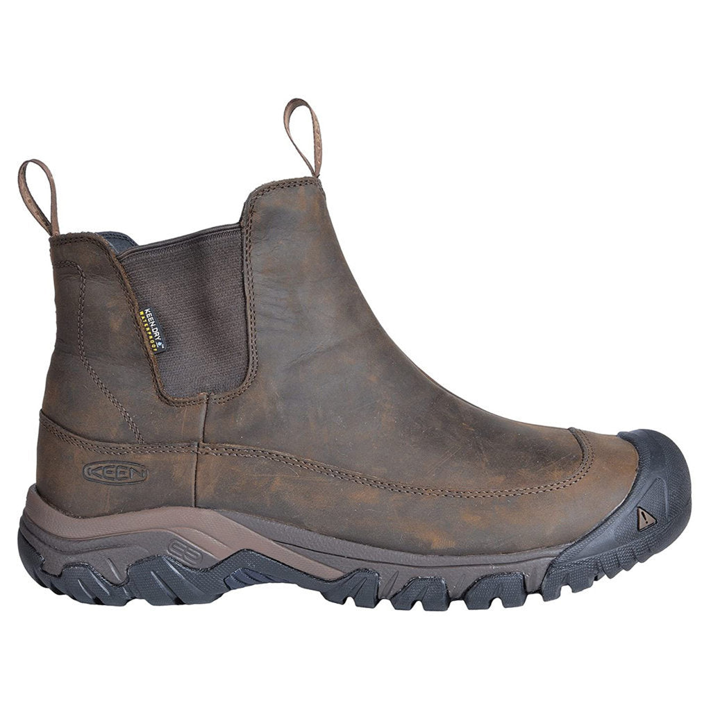Keen Anchorage III Leather Men's Slip-On Waterproof Winter Boots#color_dark earth mulch