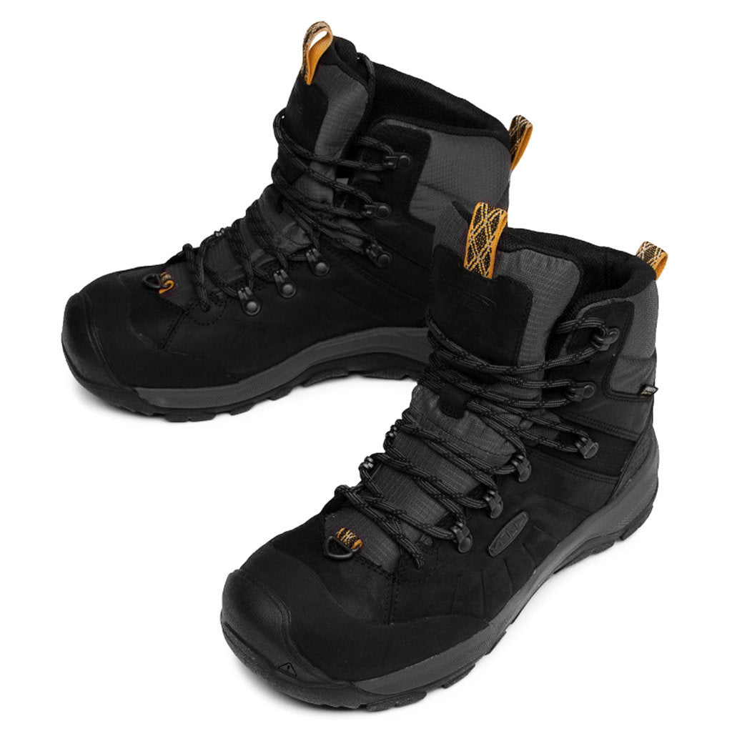 Keen Revel IV Mid Waterproof Leather Men's Snow Boots#color_black magnet