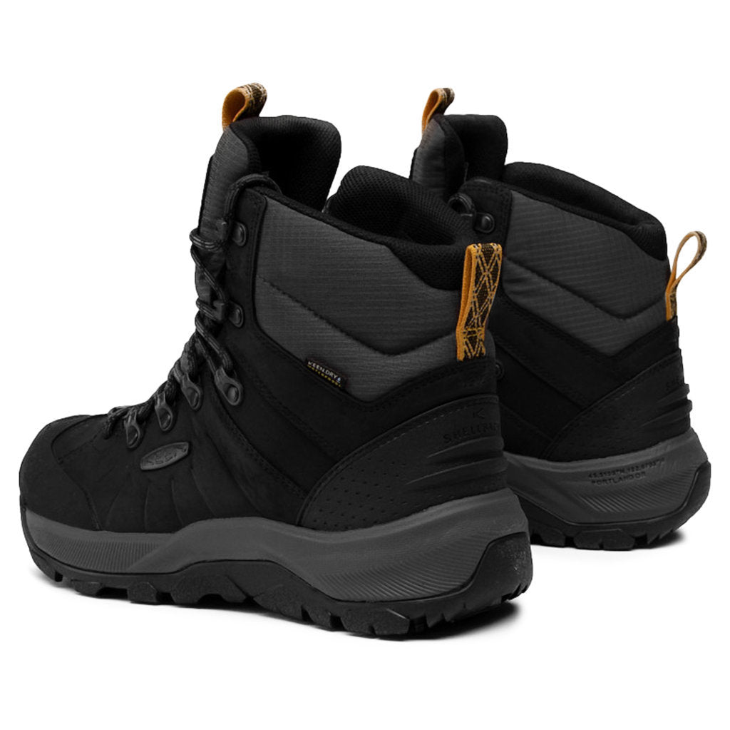 Keen Revel IV Mid Waterproof Leather Men's Snow Boots#color_black magnet