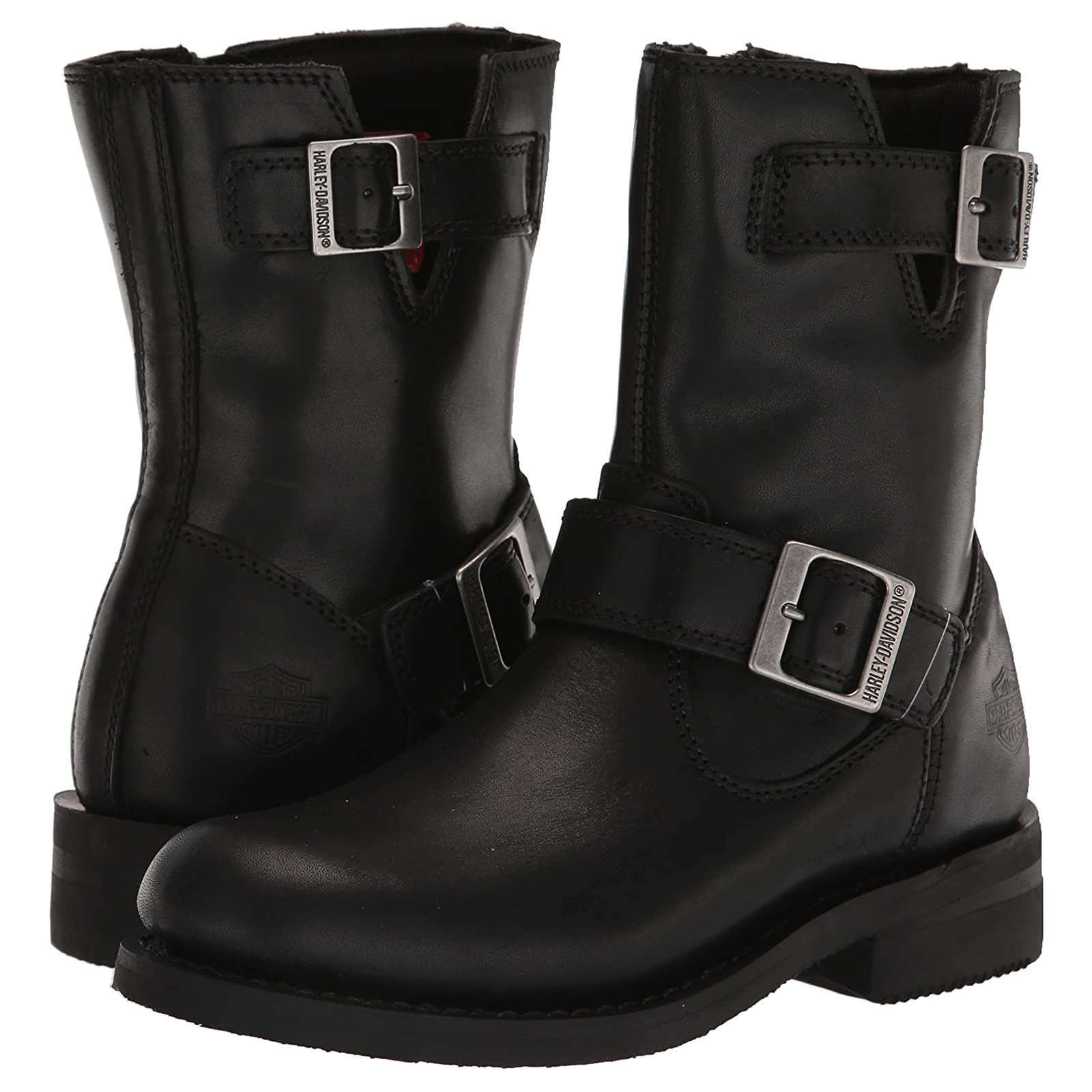 Harley Davidson Barlyn 7 Inch Full Grain Leather Women's Riding Boots#color_black