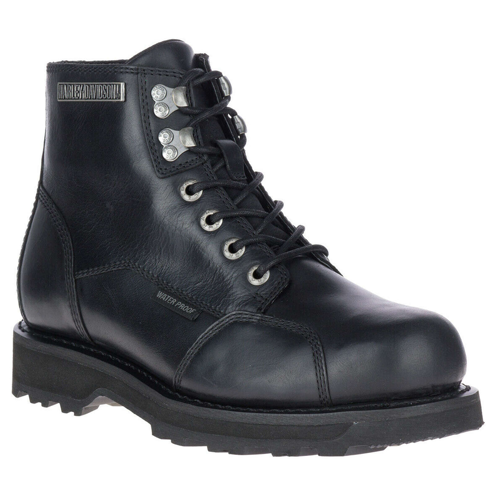 Harley Davidson Dorington Waterproof Full Grain Leather Men's Riding Boots#color_black