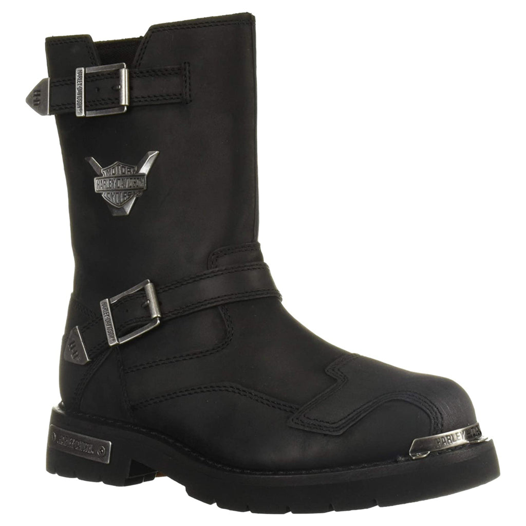 Harley Davidson Stroman Full Grain Leather Men's Riding Boots#color_black