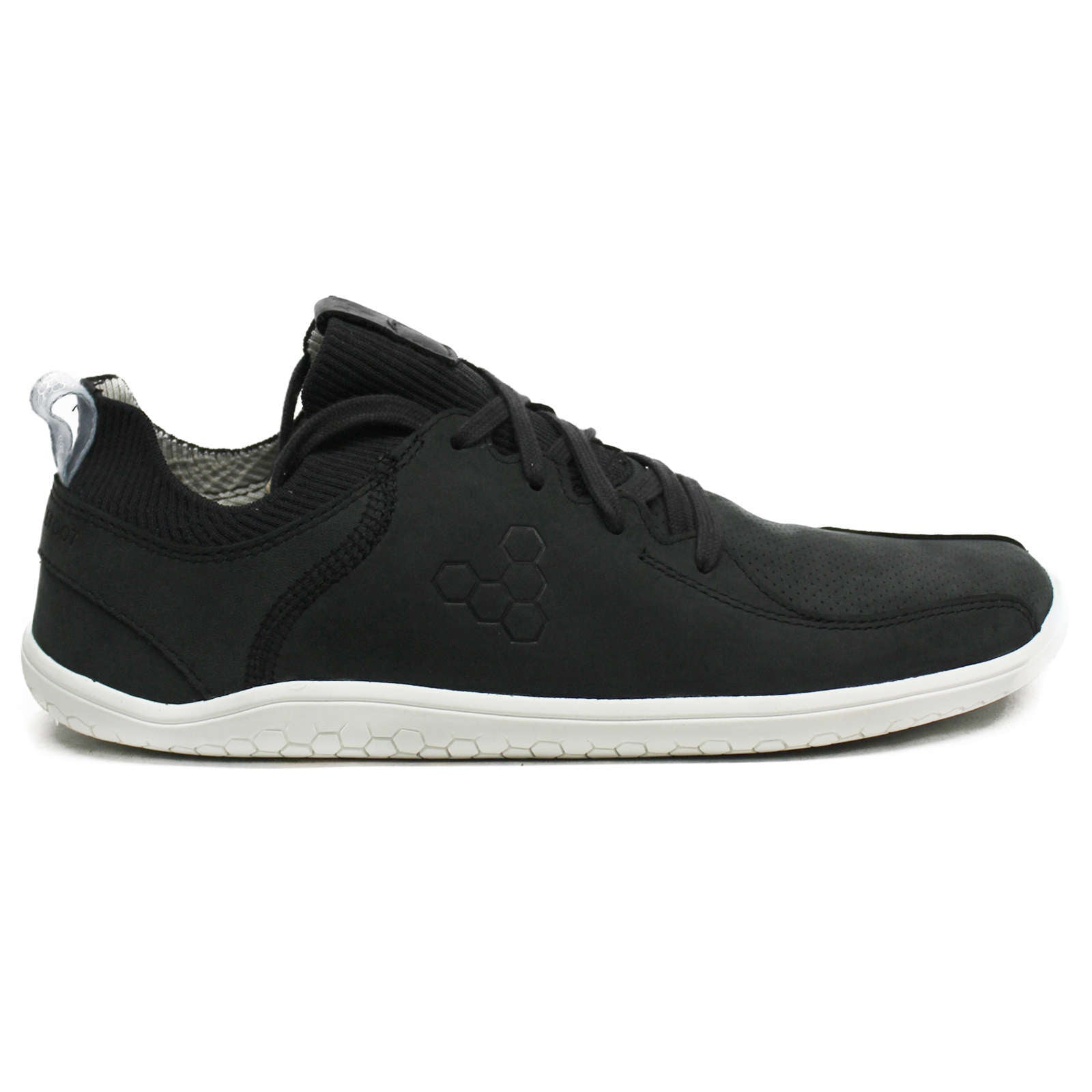 Vivobarefoot Primus Knit Lux II Leather Textile Womens Trainers#color_obsidian