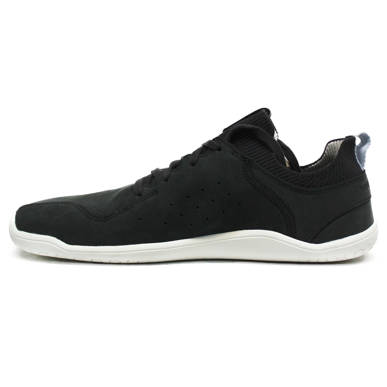 Vivobarefoot Primus Knit Lux II Leather Textile Womens Trainers#color_obsidian