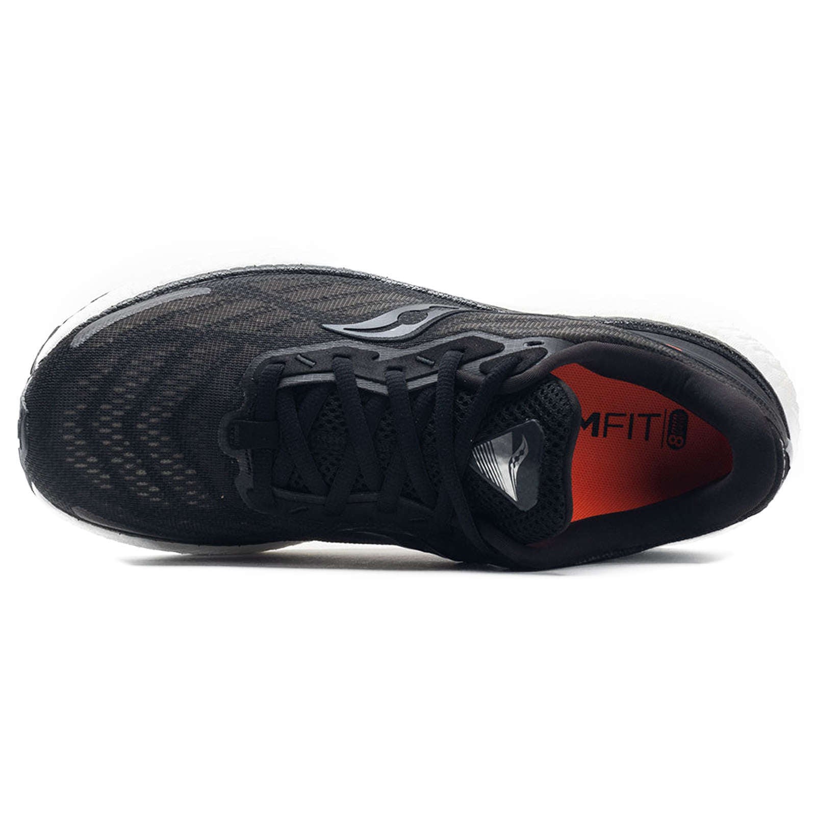 Saucony Triumph 19 Synthetic Textile Men's Running Shoes#color_black white