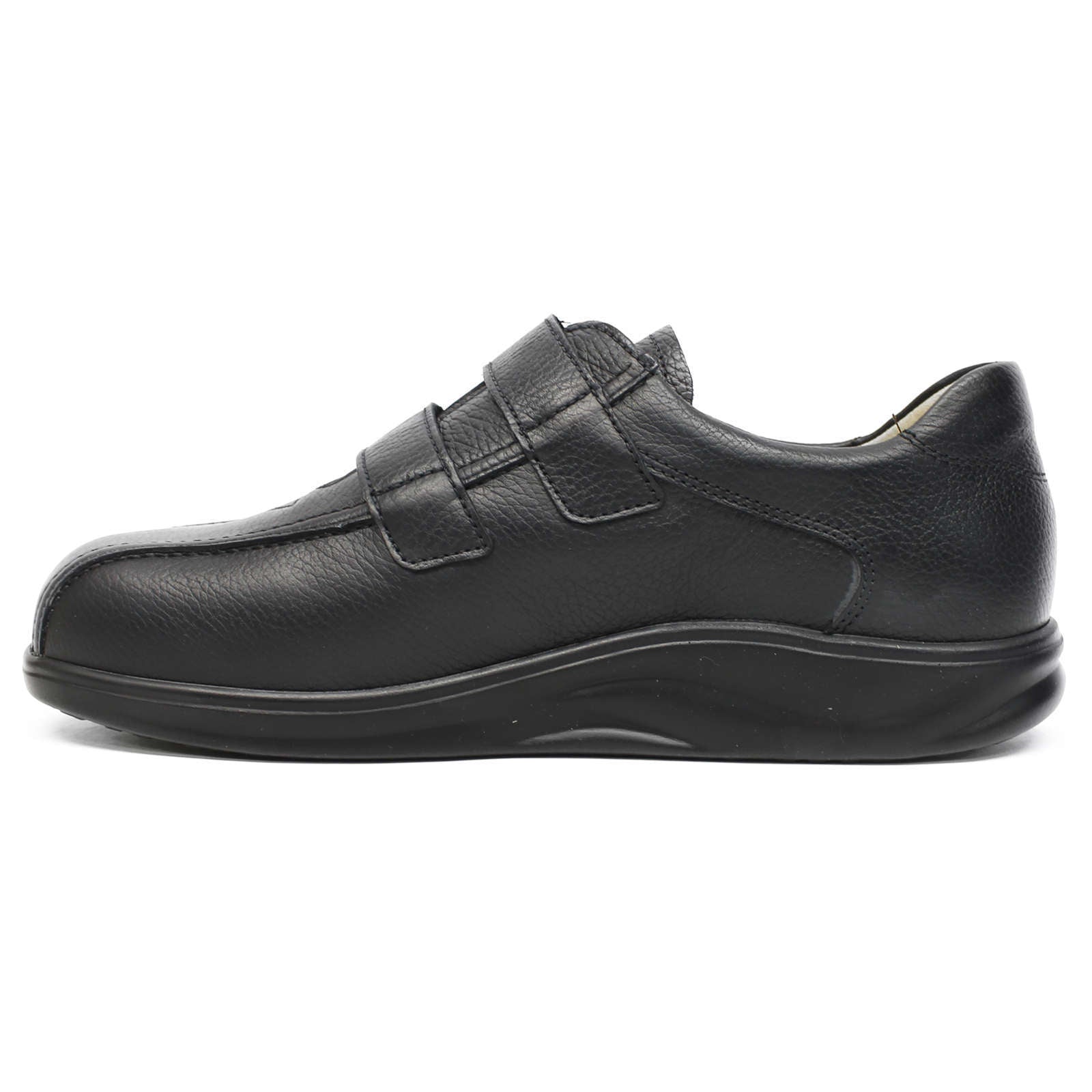 Finn Comfort Cambridge Full Grain Leather Men's Slip-On Shoes#color_black