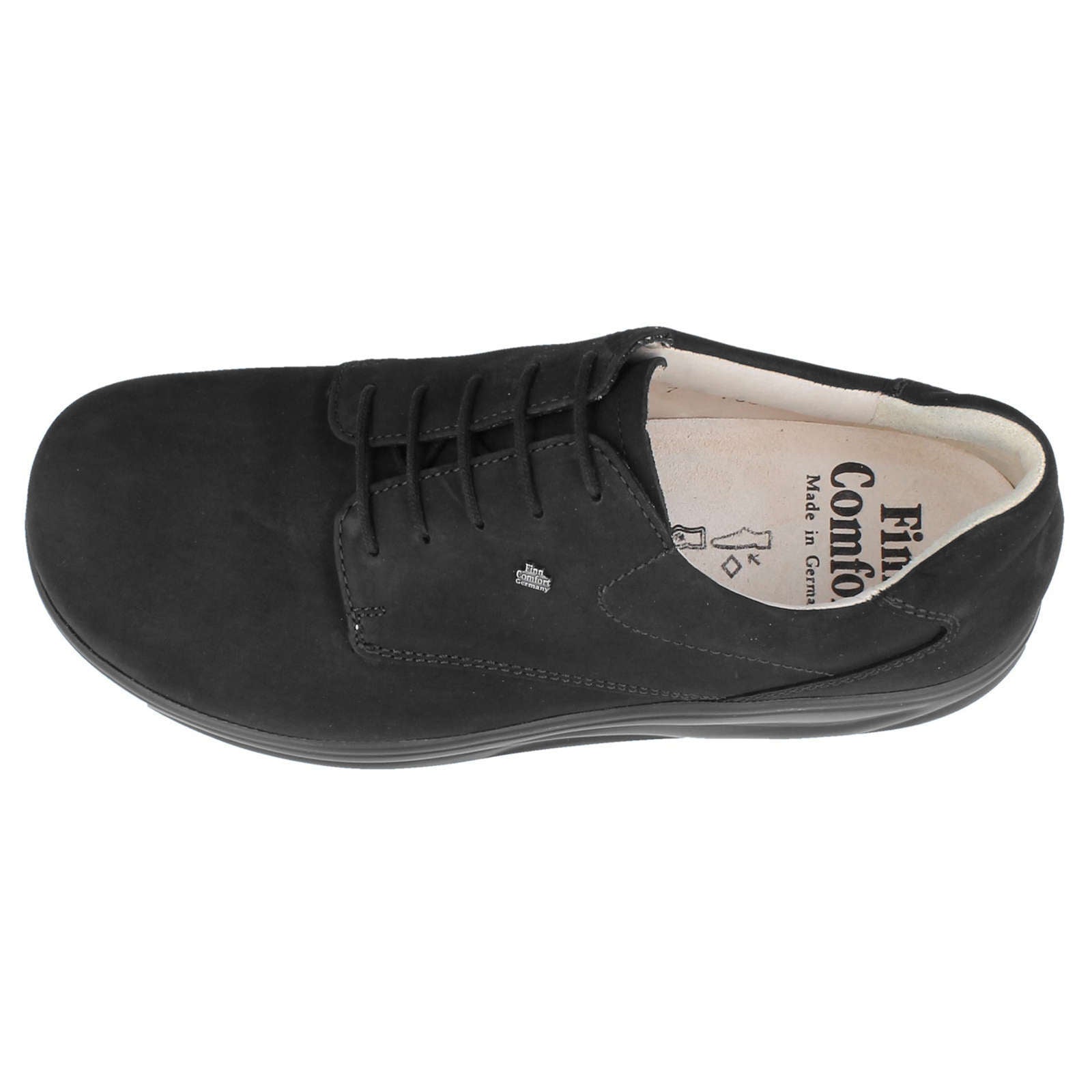 Finn Comfort Pretoria Nubuck Leather Men's Shoes#color_black