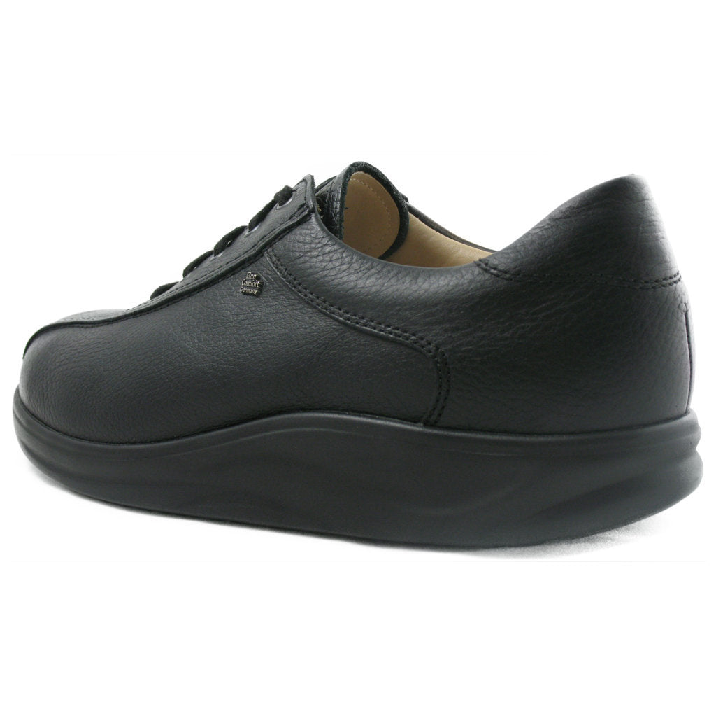 Finn Comfort Watford Leather Mens Shoes#color_black