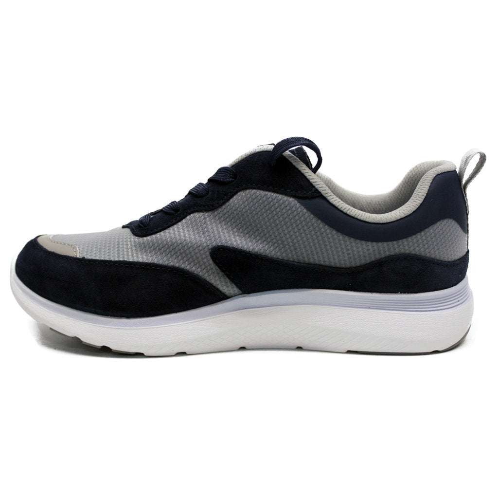 Vionic Ayse Leather Textile Womens Trainers#color_navy