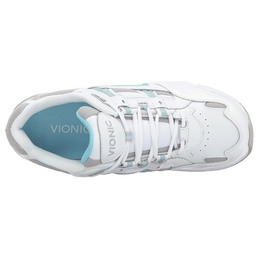 Vionic 23Walk Leather Textile Womens Trainers#color_white blue