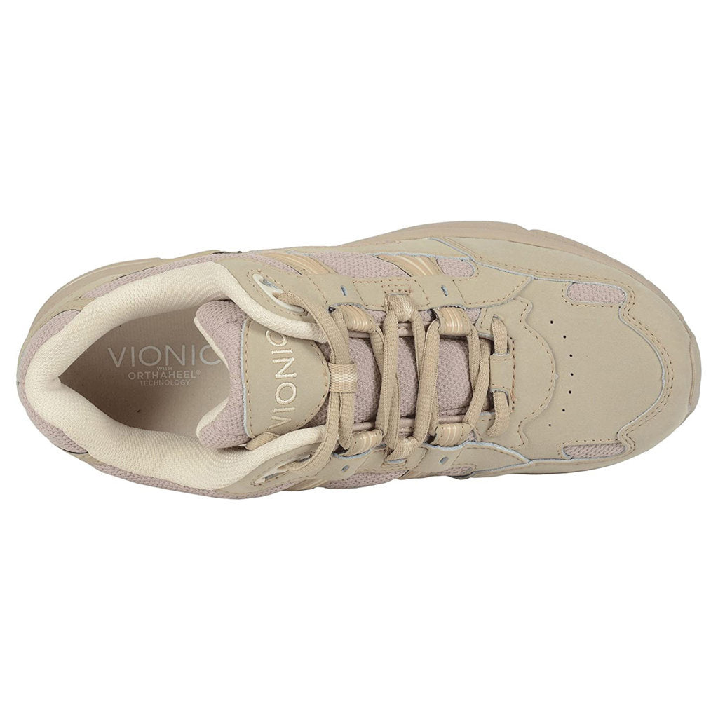 Vionic 23Walk Leather Textile Womens Trainers#color_taupe