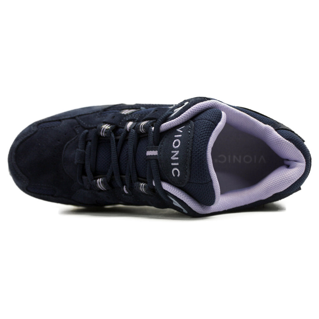 Vionic 23Walk Suede Textile Womens Trainers#color_navy purple heather