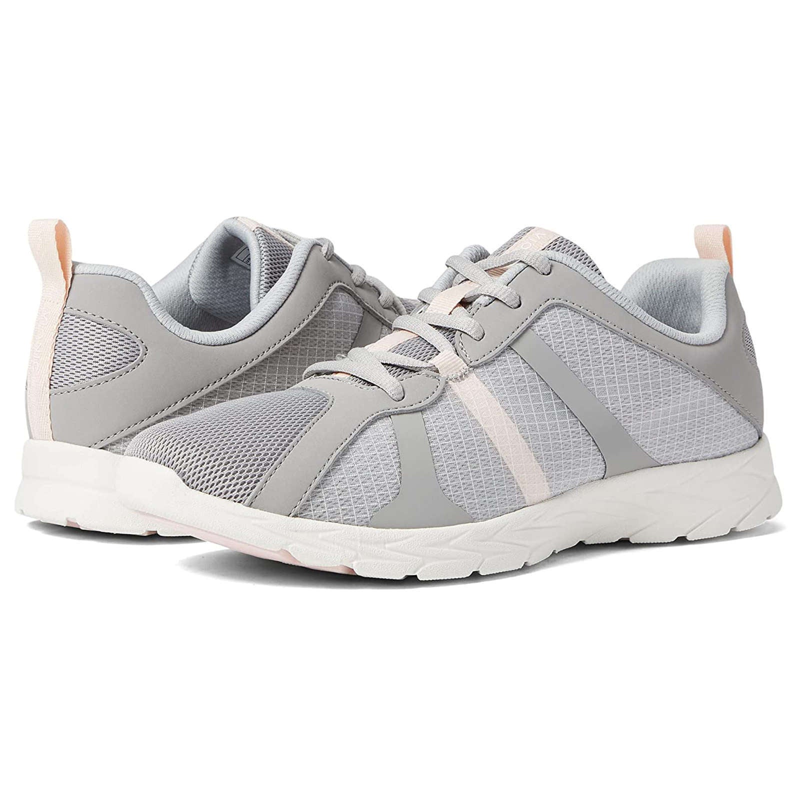 Vionic Brisk Radiant Synthetic Leather Womens Trainers#color_light grey cloud pink