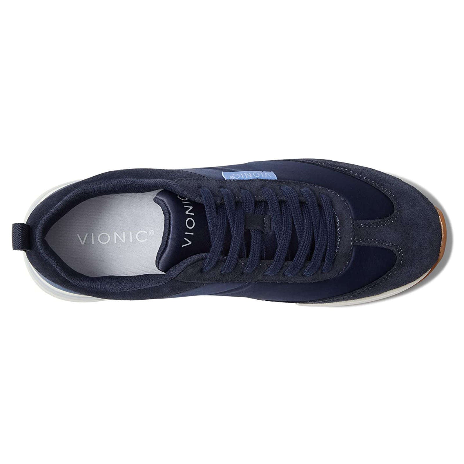 Vionic Curran Breilyn Leather Womens Trainers#color_navy