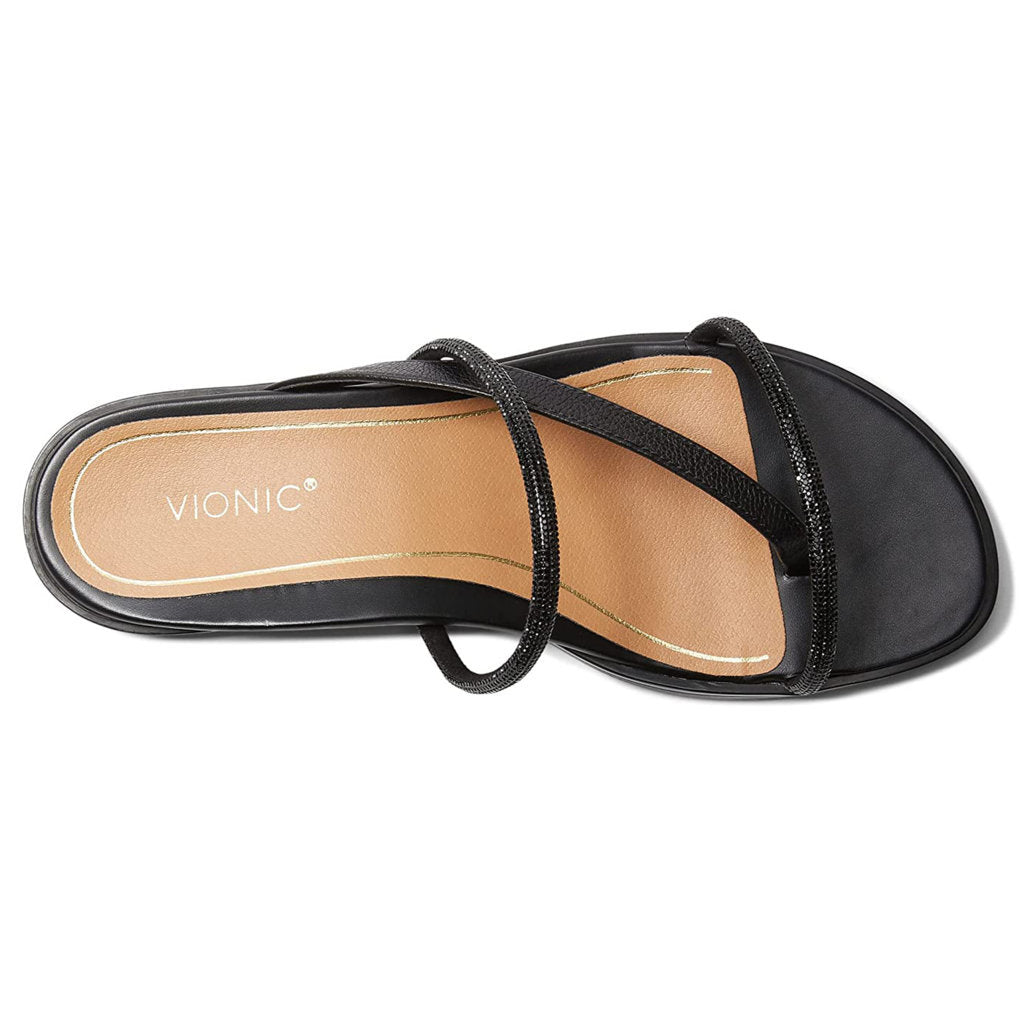 Vionic Citrine Prism Leather Womens Sandals#color_black