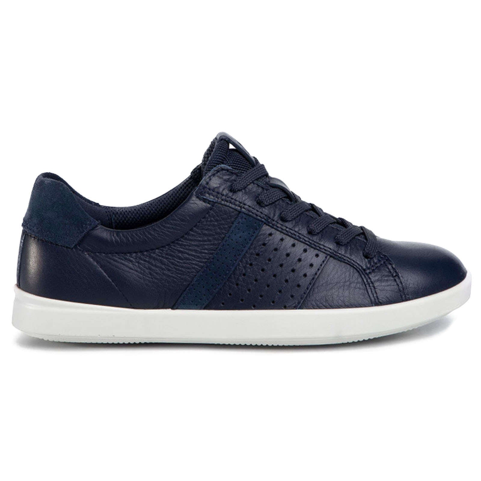 Ecco Leisure Leather Womens Trainers#color_marine