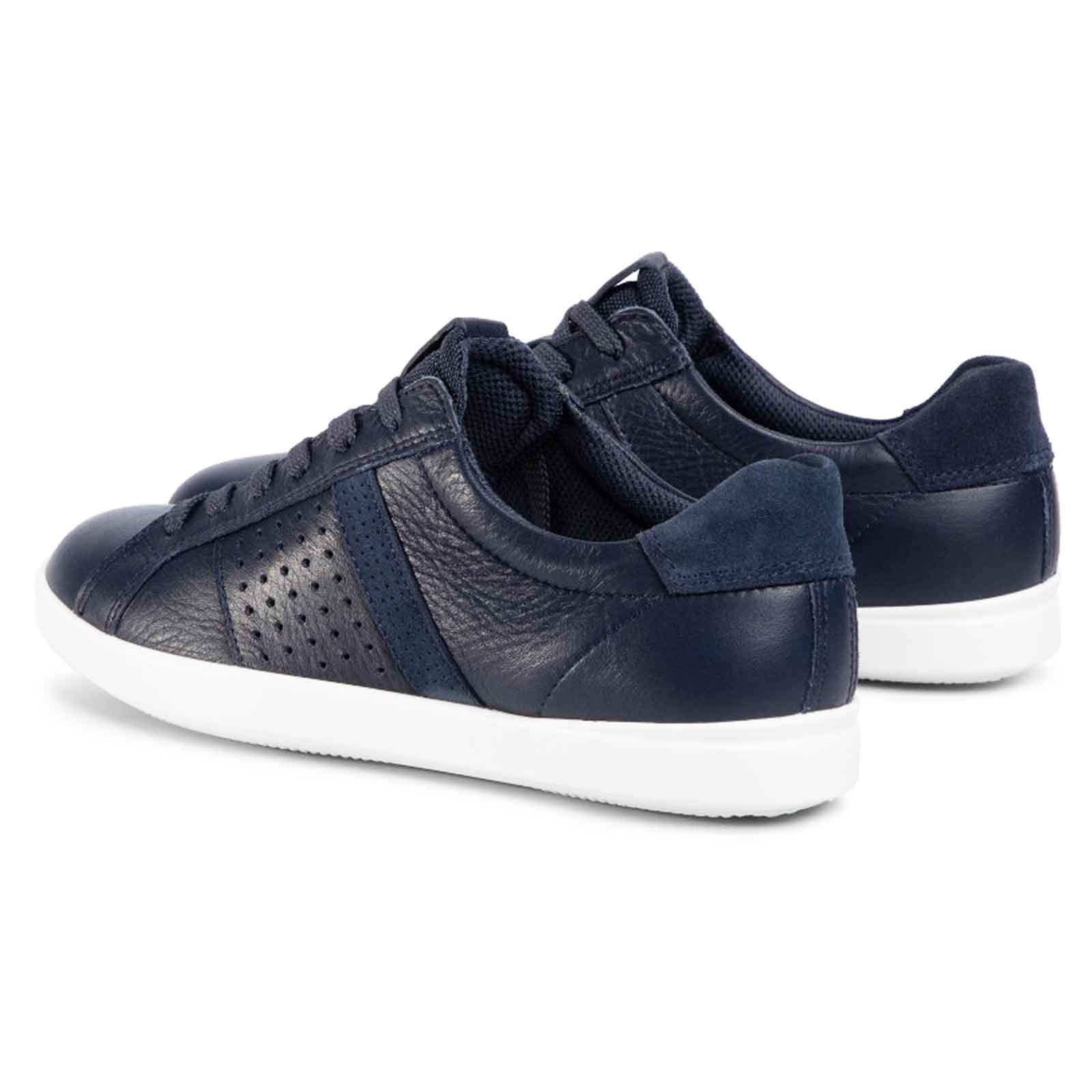 Ecco Leisure Leather Womens Trainers#color_marine