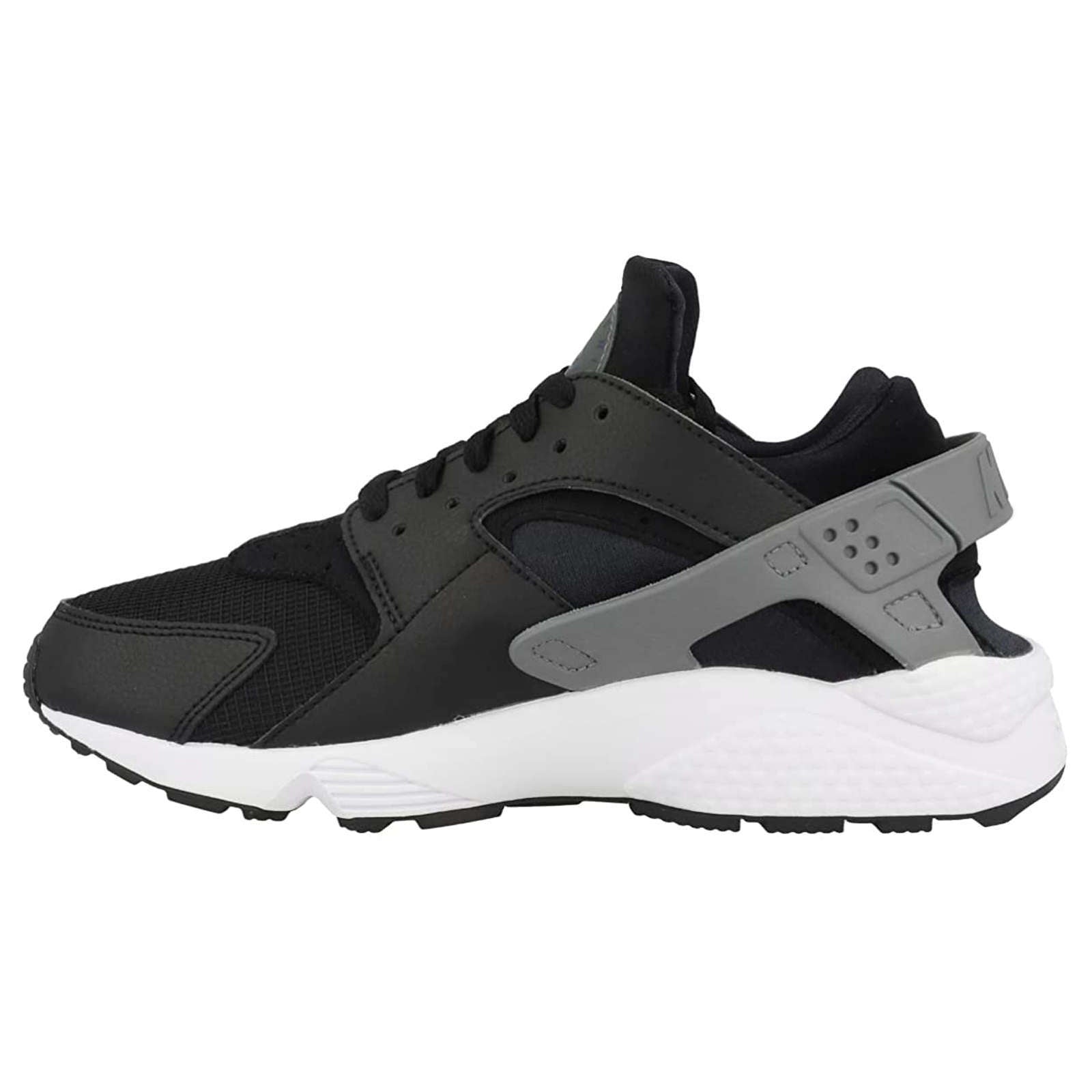 Nike Air Huarache J22 Synthetic Textile Unisex Low-Top Trainers#color_black marina smoke grey white
