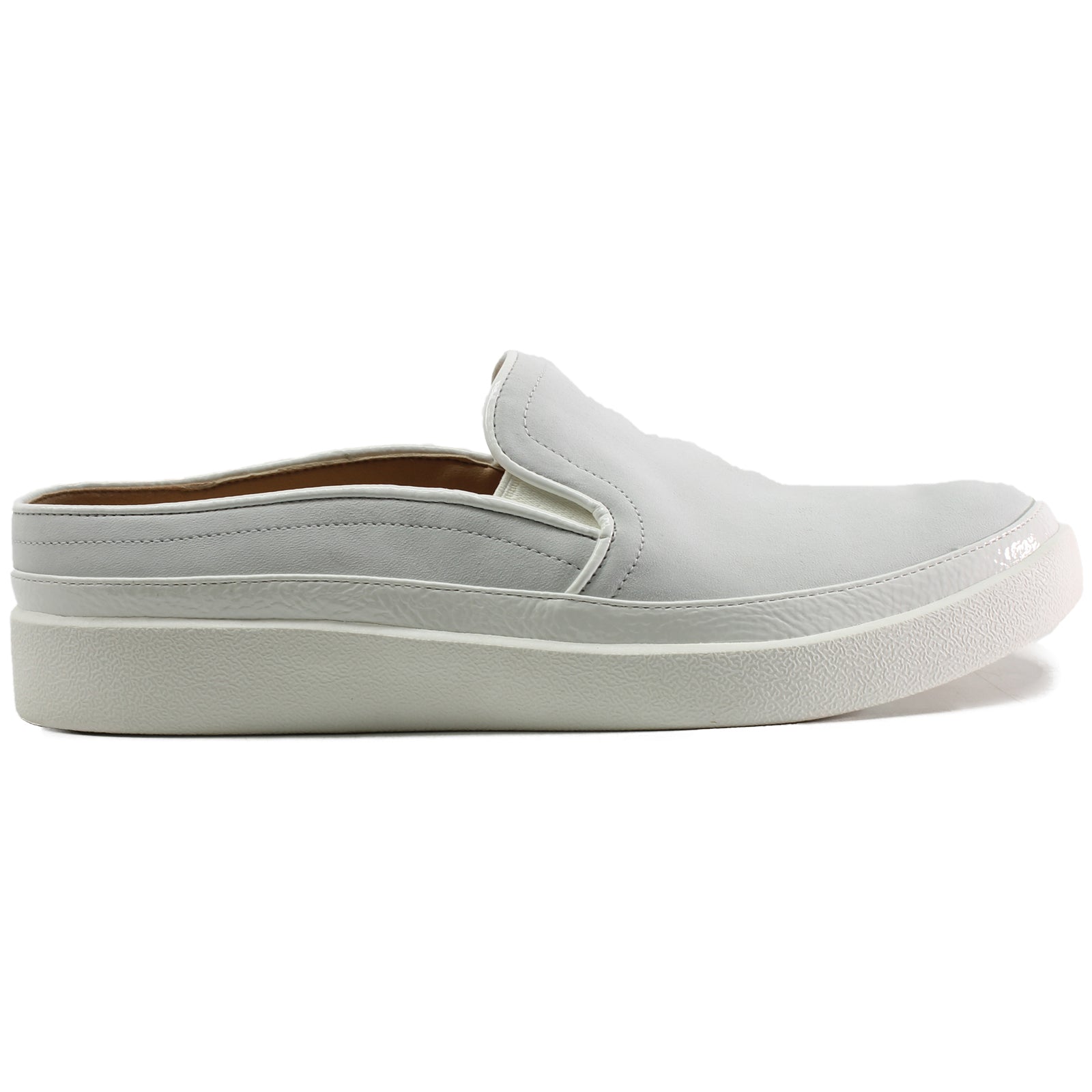 Vionic Effortless Mule Leather Womens Shoes#color_white