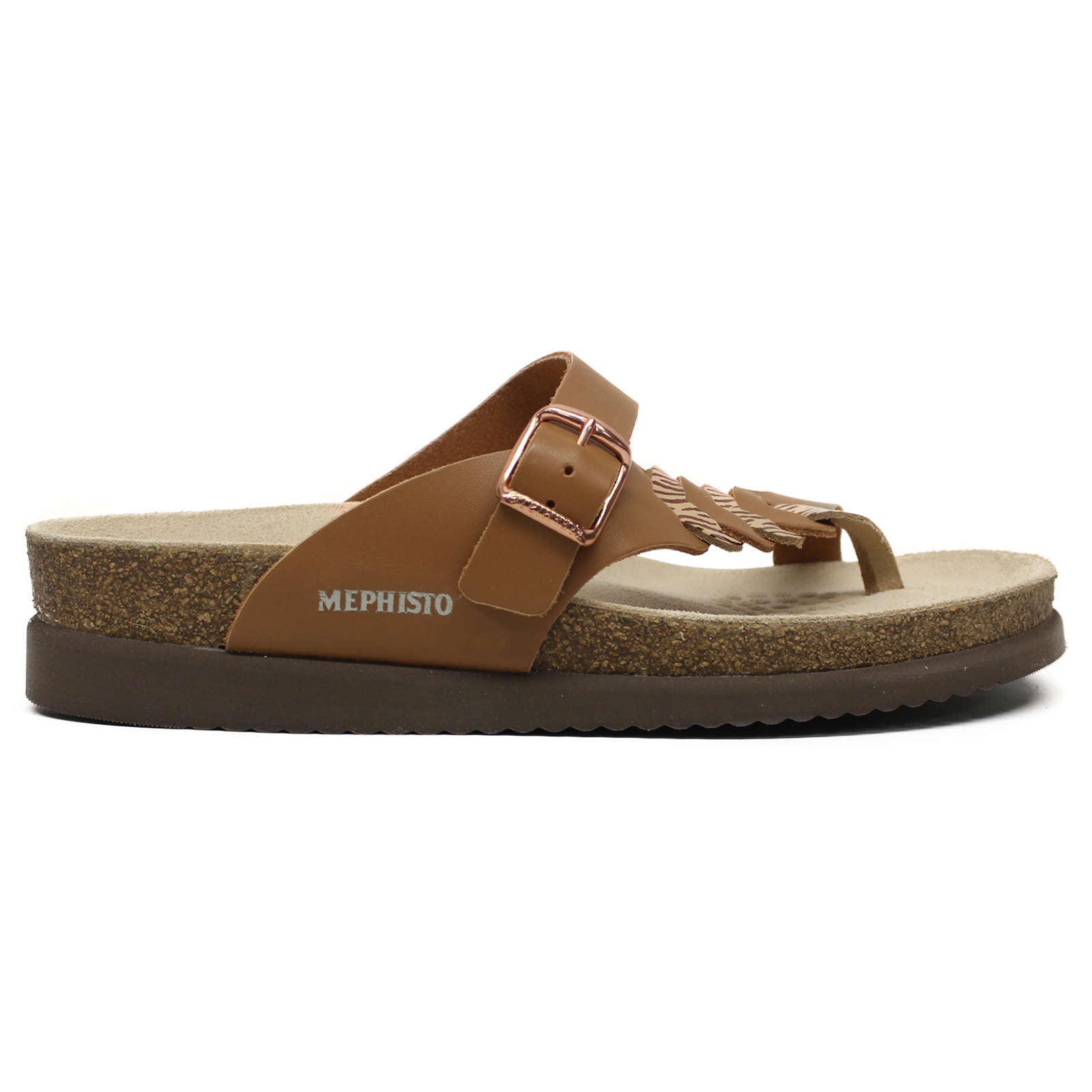 Mephisto Heleonore Leather Womens Sandals#color_camel